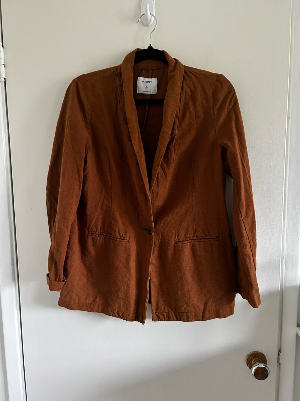 Old Navy Women's Rust Orange Single-Button Blazer